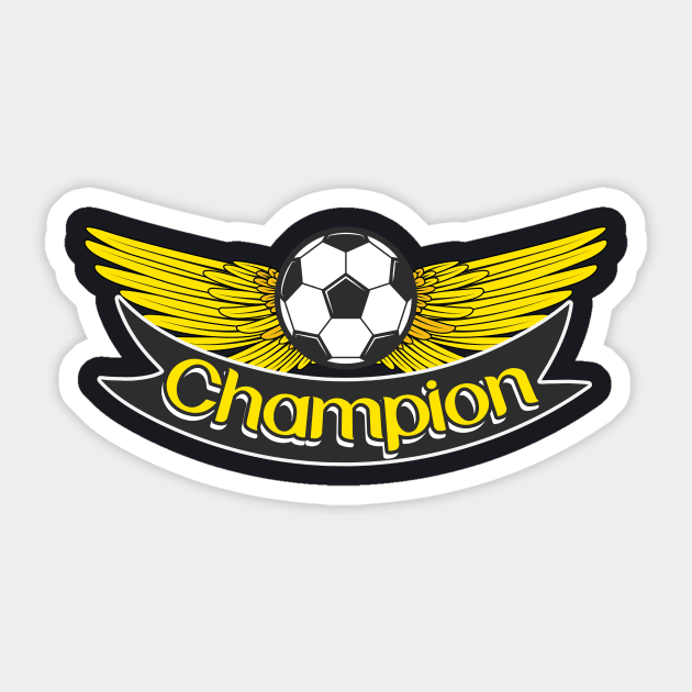 Soccer Champion Winner Team Sticker by Foxxy Merch